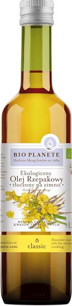 BIO Olej rzepakowy virgin 500ml BioPlanete