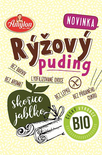 BIO Bezglutenowy Budyń ryżowy cyn-jabł 40g Amylon
