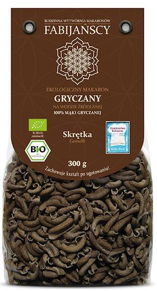 BIO Makaron gryczany skrętka 300g Fabijańscy