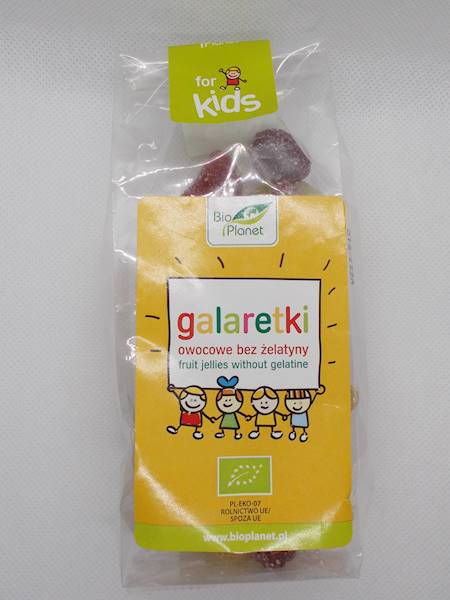 BIO Galaretki owocowe bez żelatyny 100g Bio Minki