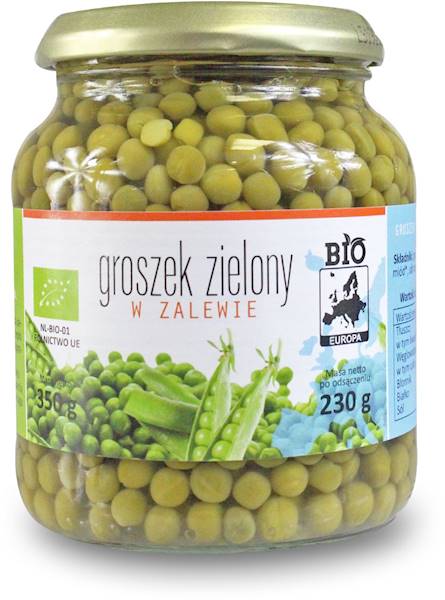BIO Groszek zielony w zalewie w słoiku BIO Europa