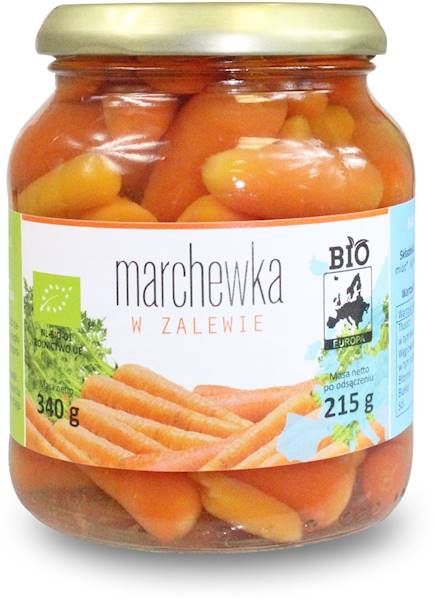 BIO Marchewka w zalewie w słoiku 340g BIO Europa