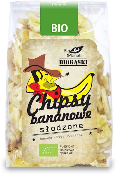 BIO Chipsy bananowe słodzone 150g Bio Planet