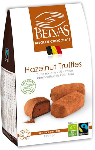 BIO Czekoladki truffle z orzechami laskowymi 100g