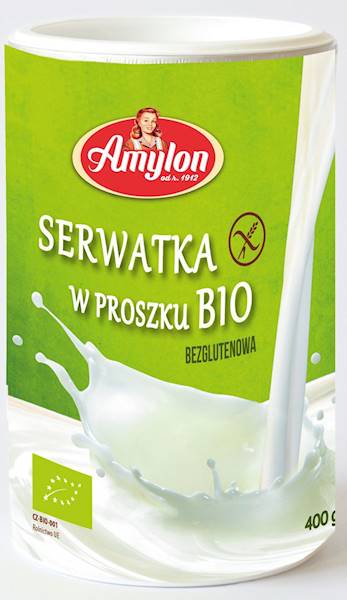 BIO Bezglutenowa serwatka w proszku 400g Amylon
