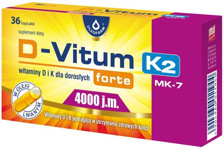 D-Vitrum K2/MK7 4000 j.m. 36 kapsułek Oleofarm