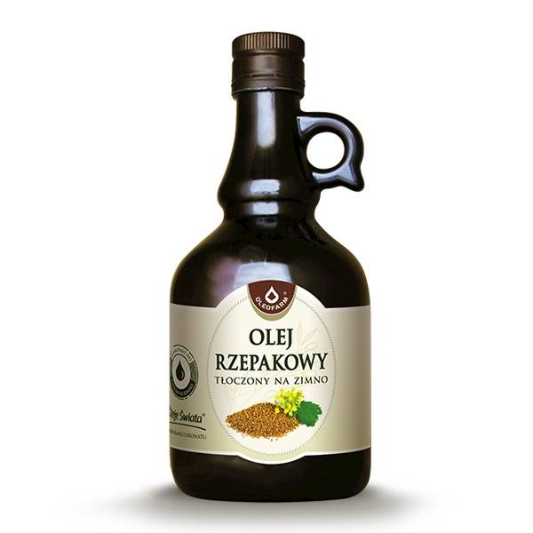 Olej rzepakowy tłoczony na zimno 0,5l Oleofarm