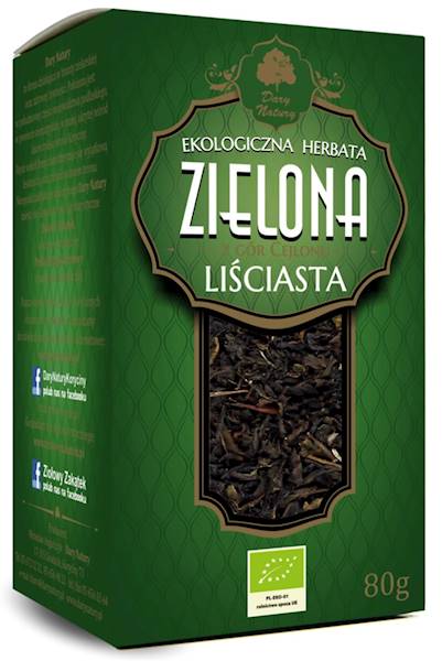 EKO Herbata zielona liściasta 80g