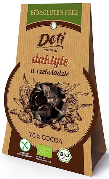 BIO Daktyle w czekoladzie deserowej b/glu 70g