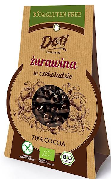 BIO Żurawina w czekoladzie deserowej b/glu 50g