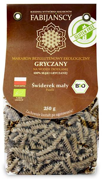BIO Makaron gryczany świder b/glut 250g Fabijańscy