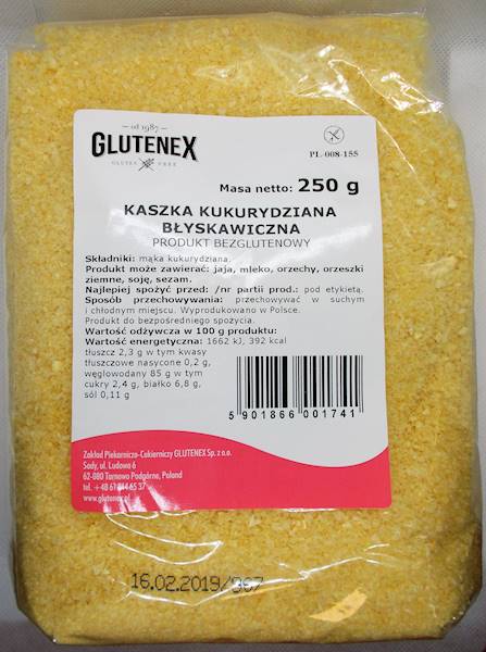 Kaszka kukurydziana naturalna błyskawiczna 250G Gl