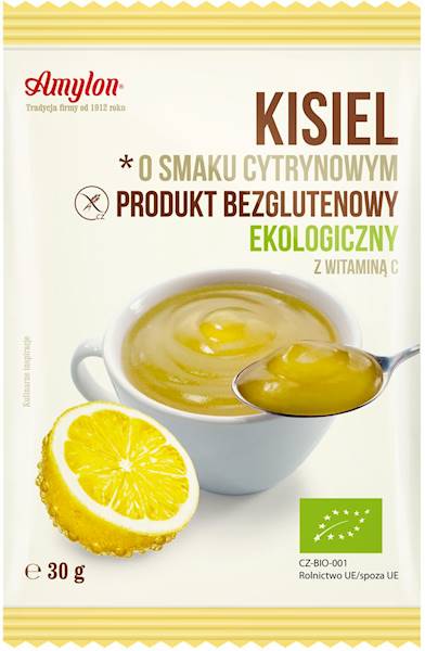 BIO Bezglutenowy kisiel cytrynowy 30g Amylon