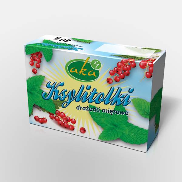 Drażetki pudrowe ksylitolki 40g miętowe Aka