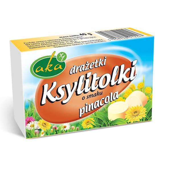 Drażetki pudrowe ksylitolki 40g pinacola Aka