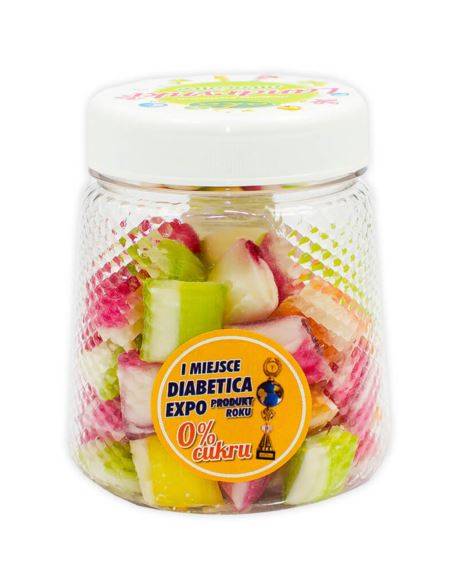Landrynki owocowe bez cukru 160g Aka