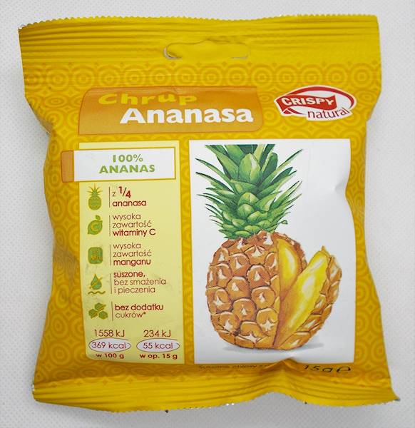 Chipsy z ananasa 15g Crispy