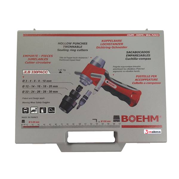 Kpl. wycinaków Ø 3-30 mm z cyrklem Boehm JLB 330 PACC