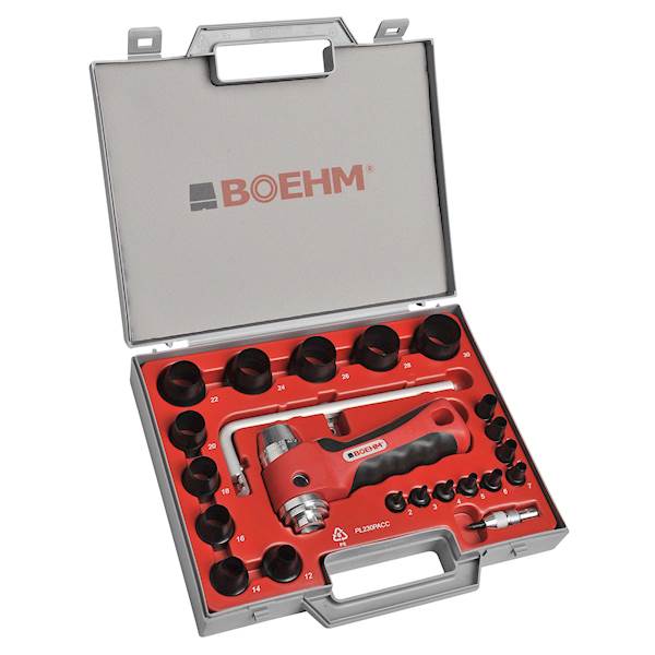Zestaw wycinaków do uszczelek 2 - 30 mm z cyrklem Boehm JLB 230 PACC
