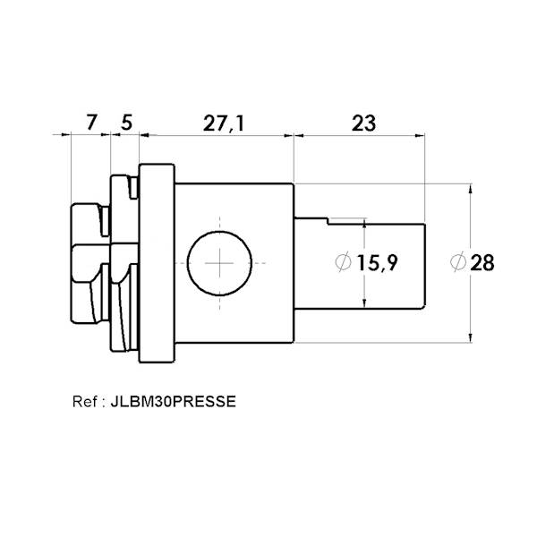 Adapter do prasy do kloszy Ø 2-30 mm Boehm JLB M30 PRESSE