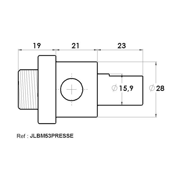 Adapter do prasy do kloszy Ø 2-100 mm Boehm JLB M53 PRESSE