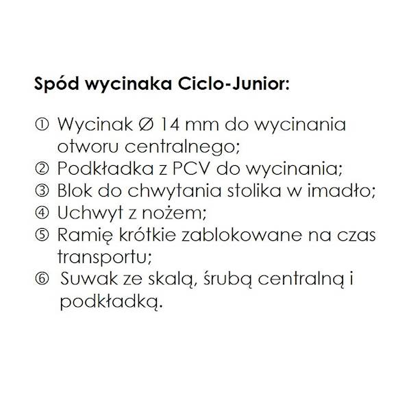 Wycinak stolikowy Ciclo-Junior