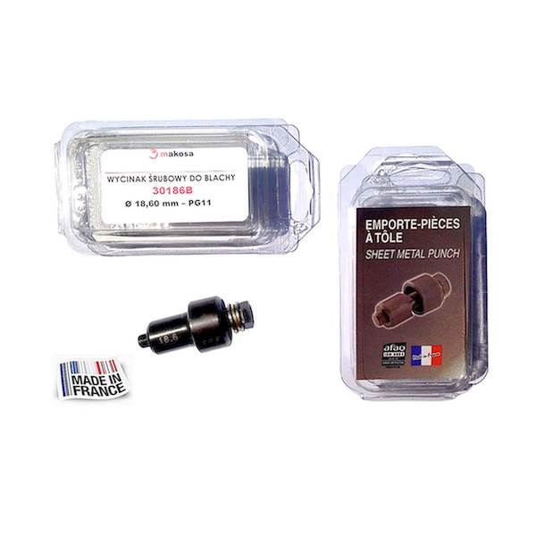 Wycinak do blachy łożyskowany Ø 18,60 mm PG11 - 30186B