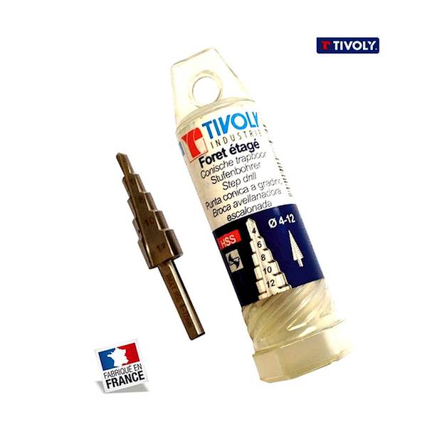 Wiertło stopniowe HSS Ø 4-12 mm Tivoly 11448810412