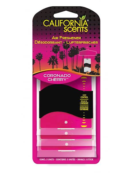 CALIFORNIA SCENTS Paper Air Freshener- 3x WIŚNIA!
