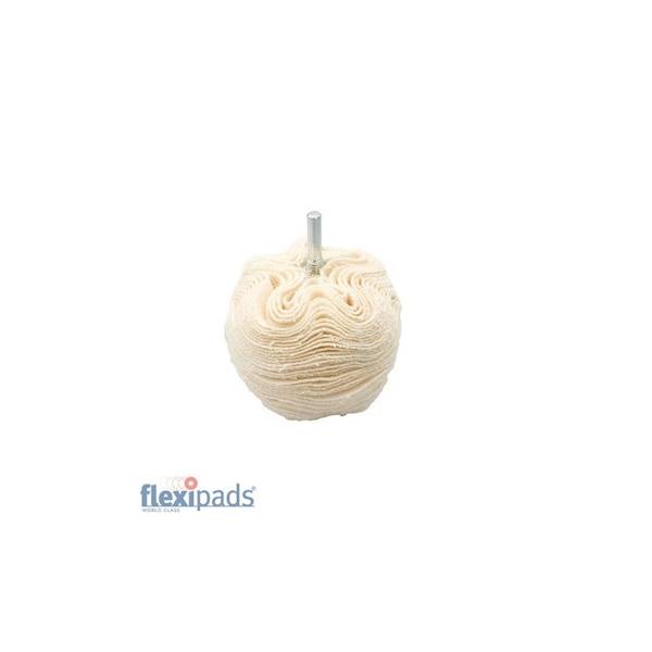 FLEXIPADS Kulka polerska 75/6mm z trzpieniem baweł
