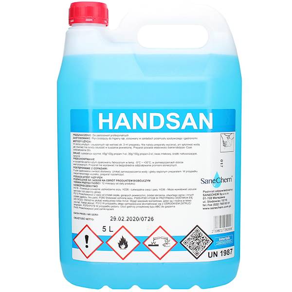 SaneChem HandSan 5L - płyn do dezynfekcji rąk