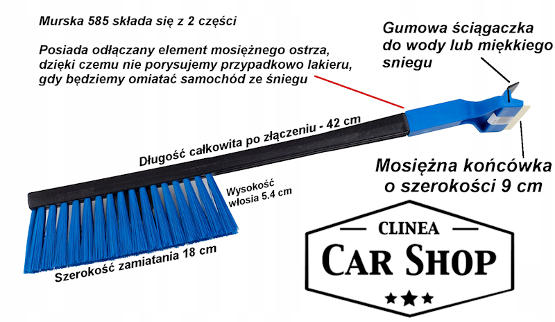 MURSKA 585 - Fińska skrobaczka do szyb ze szczotką