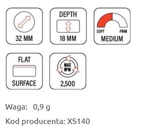 FLEXIPADS Gąbka polerska rzep 32mm X-SLIM YELLOW