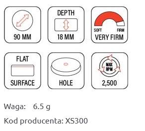 FLEXIPADS Gąbka polerska na rzep 90mm X-SLIM WHITE