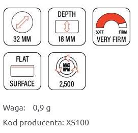 FLEXIPADS Gąbka polerska na rzep 32mm X-SLIM WHITE