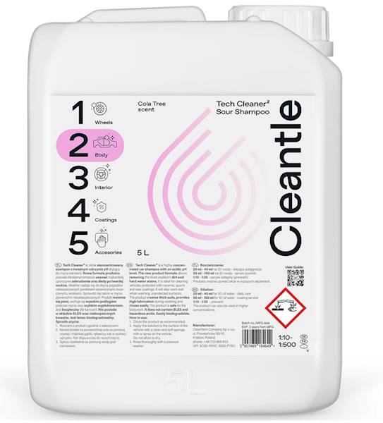 Cleantle - Tech Cleaner2 -  Sour Shampoo  5L