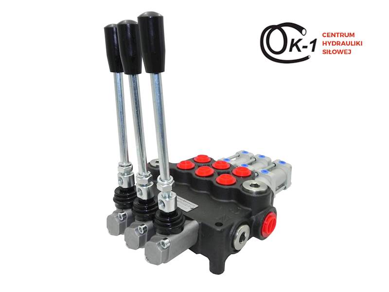 ROZDZIELACZ HYDRAULICZNY 3 SEKCYJNY 40L STEROWANY PNEUMATYCZNIE 3 SEKCJE
