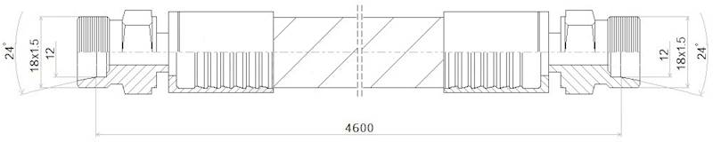 PRZEWÓD WĄŻ HYDRAULICZNY DN10 18/18 CEL-CEL BB4600 330bar