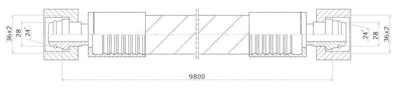 PRZEWÓD WĄŻ HYDRAULICZNY DN25 36/36 DKOL-DKOL AA9800 165bar