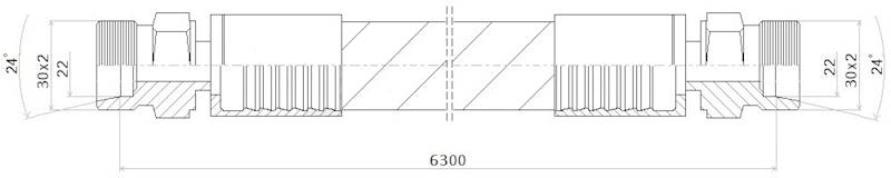 PRZEWÓD WĄŻ HYDRAULICZNY DN20 30/30 CEL-CEL BB6300 215bar