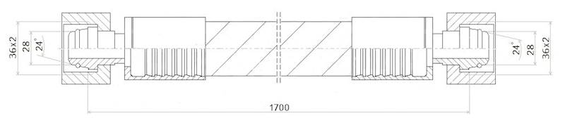 PRZEWÓD WĄŻ HYDRAULICZNY DN25 36/36 DKOL-DKOL AA1700 165bar