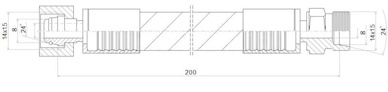 PRZEWÓD WĄŻ HYDRAULICZNY DN6 14/14 DKOL-CEL AB200 400bar
