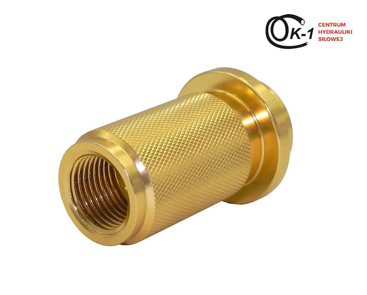 Znacznik szybkozłącza M22x1.5 - BSP 1/2'' złoty