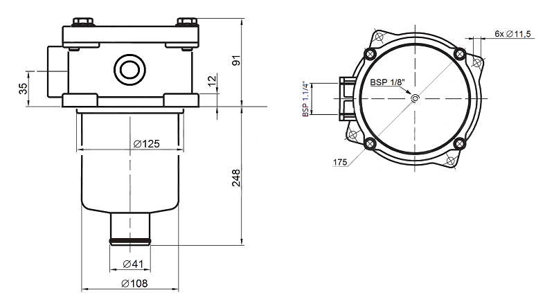Filtr hydrauliczny powrotny RFM050CV1BB6 01TX