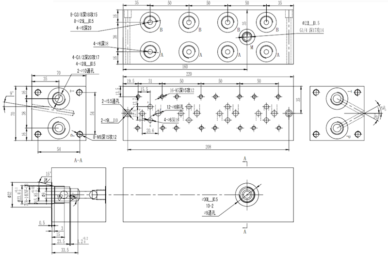 ROZDZIELACZ hydrauliczny CETOP 4 SEKCJE 60L elektryczny 24V