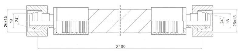 PRZEWÓD WĄŻ HYDRAULICZNY DN16 26/26 DKOL-DKOL AA2400 250bar