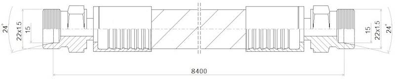 PRZEWÓD WĄŻ HYDRAULICZNY DN12 22/22 CEL-CEL BB8400 275bar