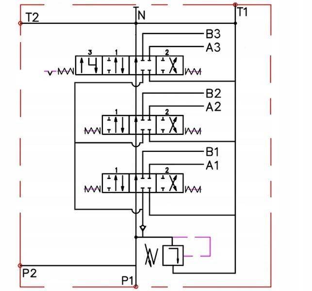 ROZDZIELACZ HYDRAULICZNY 3 Sekcje 80L SEKCJA PŁYWAJĄCA