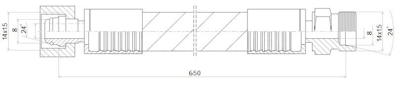 PRZEWÓD WĄŻ HYDRAULICZNY DN6 14/14 DKOL-CEL AB650 400bar