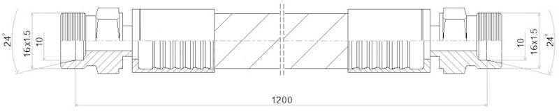 PRZEWÓD WĄŻ HYDRAULICZNY DN8 16/16 CEL-CEL BB1200 350bar
